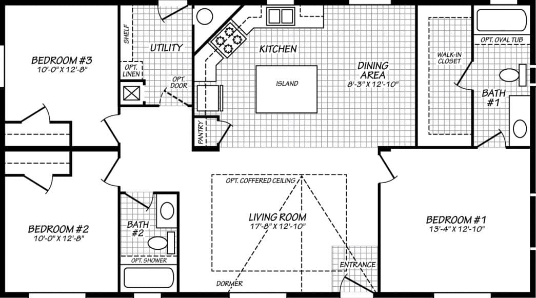 Evergreen 28483e floor plan home features